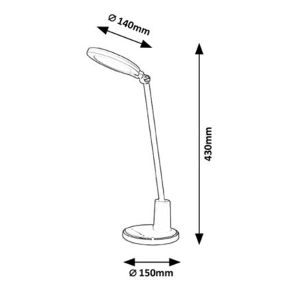 Rabalux - Сенсорна настільна LED лампа з регулюванням яскравості LED/10W/230V 3000-6000K