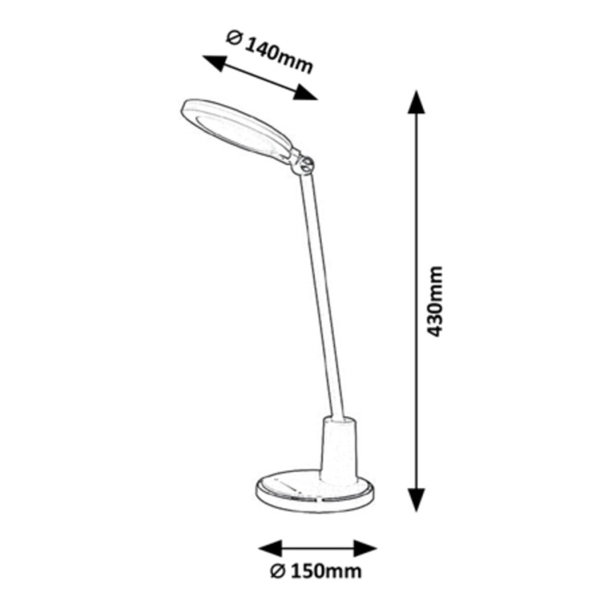 Rabalux - Сенсорна настільна LED лампа з регулюванням яскравості LED/10W/230V 3000-6000K