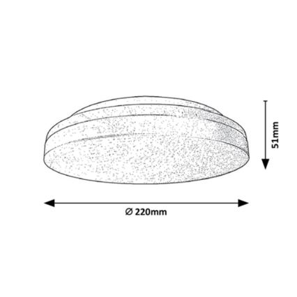 Rabalux - Стельовий LED світильник для ванної LED/18W/230V IP54 3000K/4000K/6000K