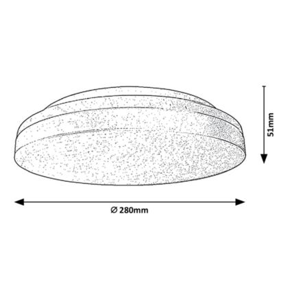 Rabalux - Стельовий LED світильник для ванної LED/24W/230V IP54 3000K/4000K/6000K