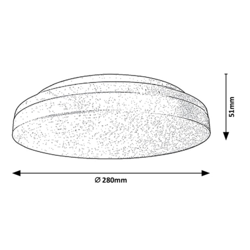 Rabalux - Стельовий LED світильник для ванної LED/24W/230V IP54 3000K/4000K/6000K