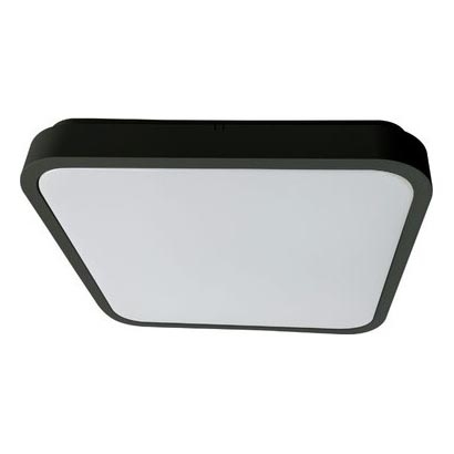 Rabalux - Стельовий LED світильник для ванної з регулюванням яскравості LED/36W/230V 3000-6000K IP44 42x42 cm чорний + пульт дистанційного керування