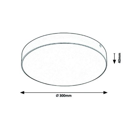 Rabalux - Стельовий LED світильник LED/24W/230V 3000-6000K IP44 білий