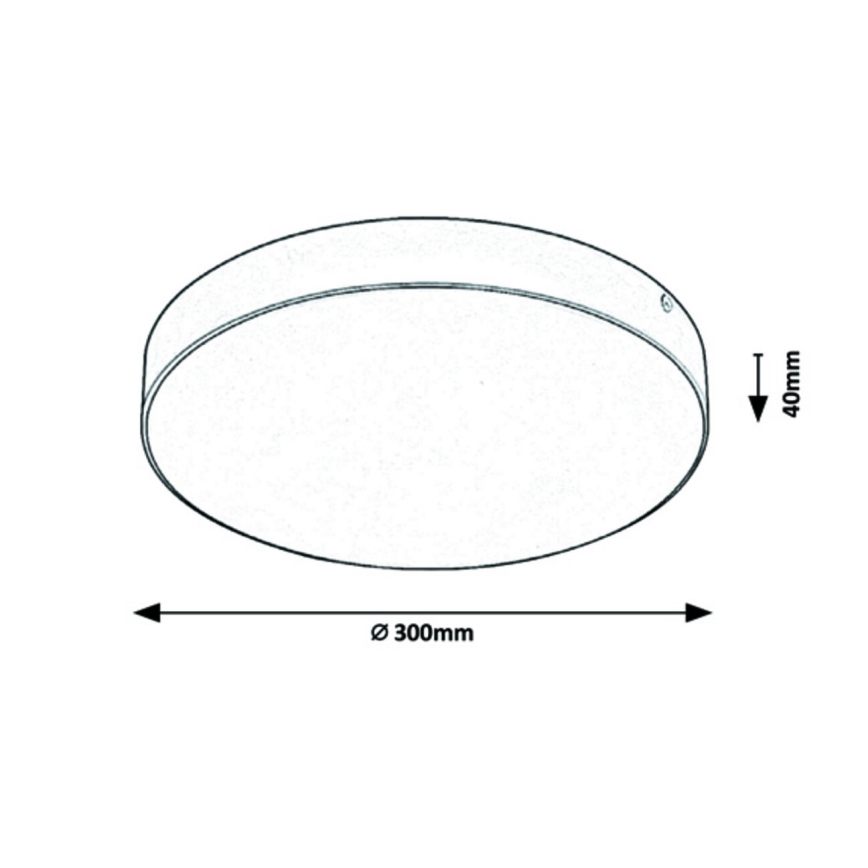 Rabalux - Стельовий LED світильник LED/24W/230V 3000-6000K IP44 білий