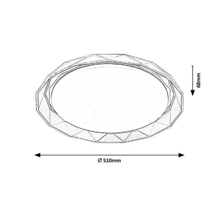 Rabalux - Стельовий LED світильник LED/48W/230V