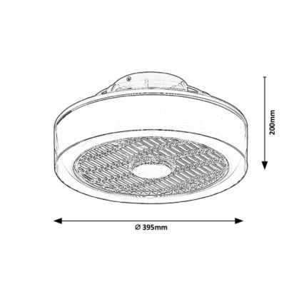 Rabalux - Стельовий LED світильник з регулюванням яскравості та вентилятором LED/30W/230V + ДК 3000-6000K