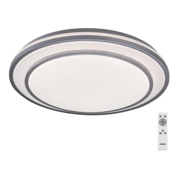 Rabalux - Стельовий світлодіодний світильник з регулюванням яскравості LED/40W/230V 3000-6500K срібний + пульт ДК