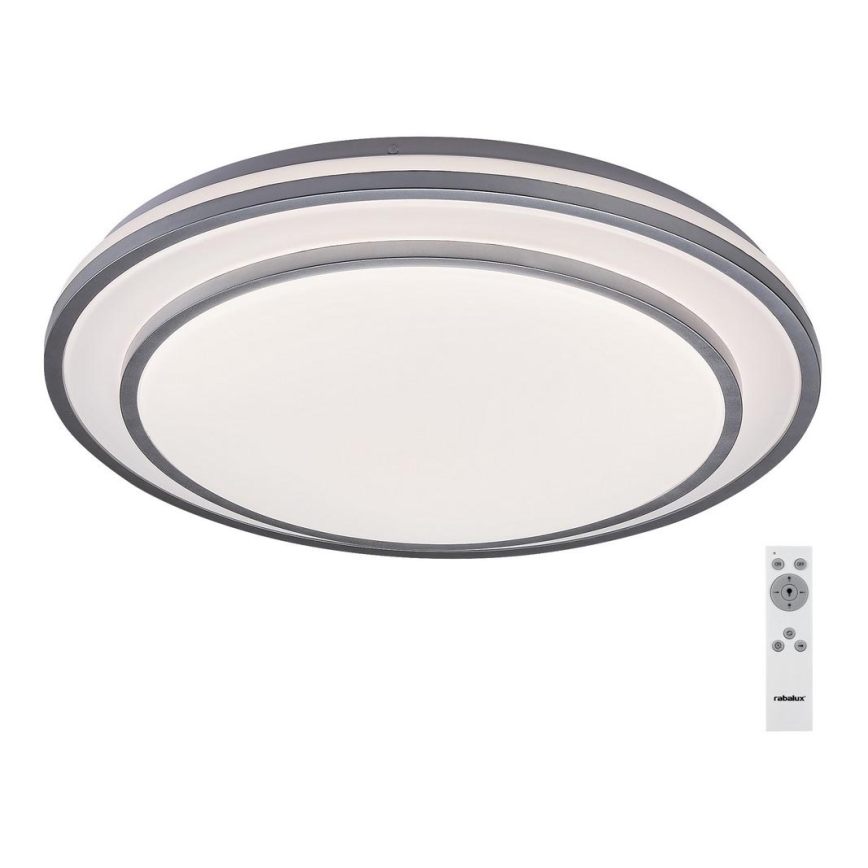 Rabalux - Стельовий світлодіодний світильник з регулюванням яскравості LED/40W/230V 3000-6500K срібний + пульт ДК