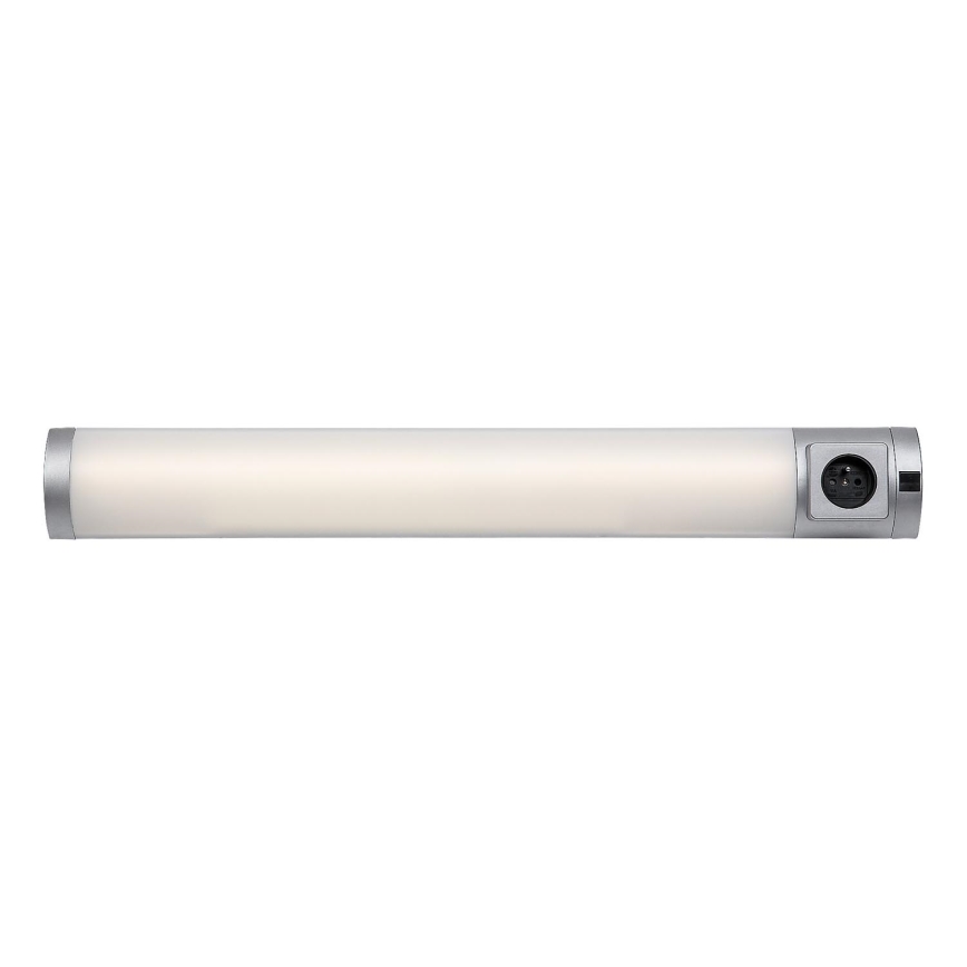 Rabalux - Светодиодная лампа для подсветки кухонной столешницы с розеткой LED/8W/230V 4000K 68 см серебристый