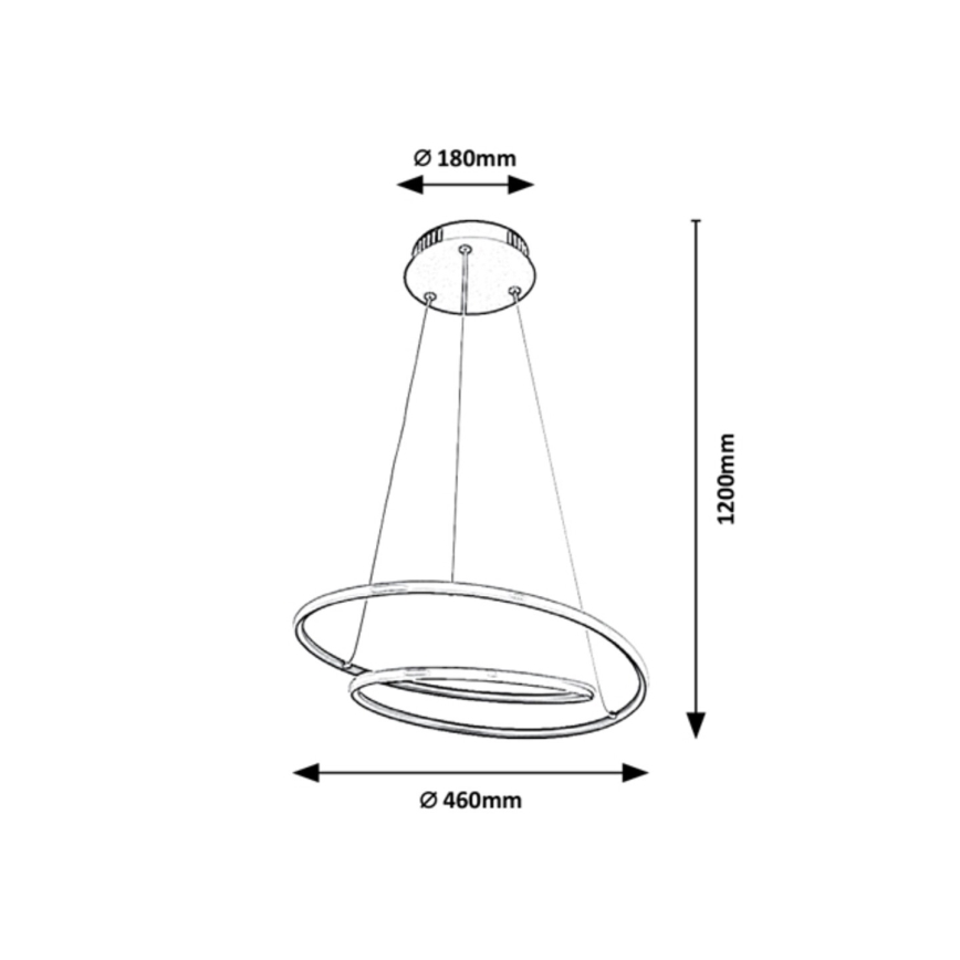 Rabalux - Светодиодная подвесная люстра LED/40W/230V