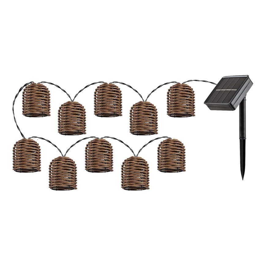 Rabalux - Светодиодная солнечная гирлянда 10xLED/0,6Вт/1,2В 5 м IP44 600 мАч