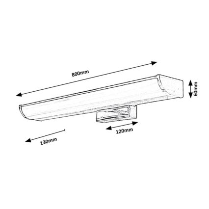 Rabalux - Светодиодный настенный светильник для ванной комнаты LED/13,5W/230V IP44