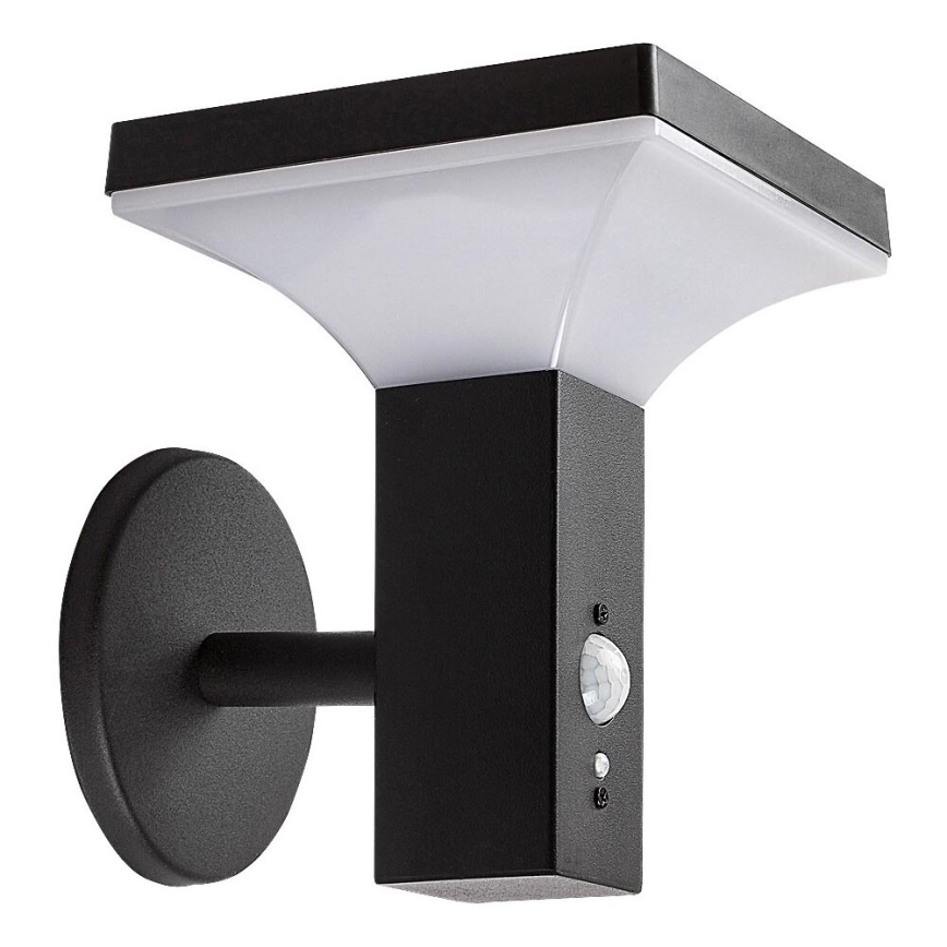 Rabalux - Светодиодный настенный светильник на солнечной батарее с датчиком LED/4W/230V IP44 черный