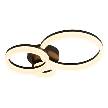 Rabalux - Светодиодный потолочный светильник LED/24W/230V 3000/4000/6500K черный 38x51 см