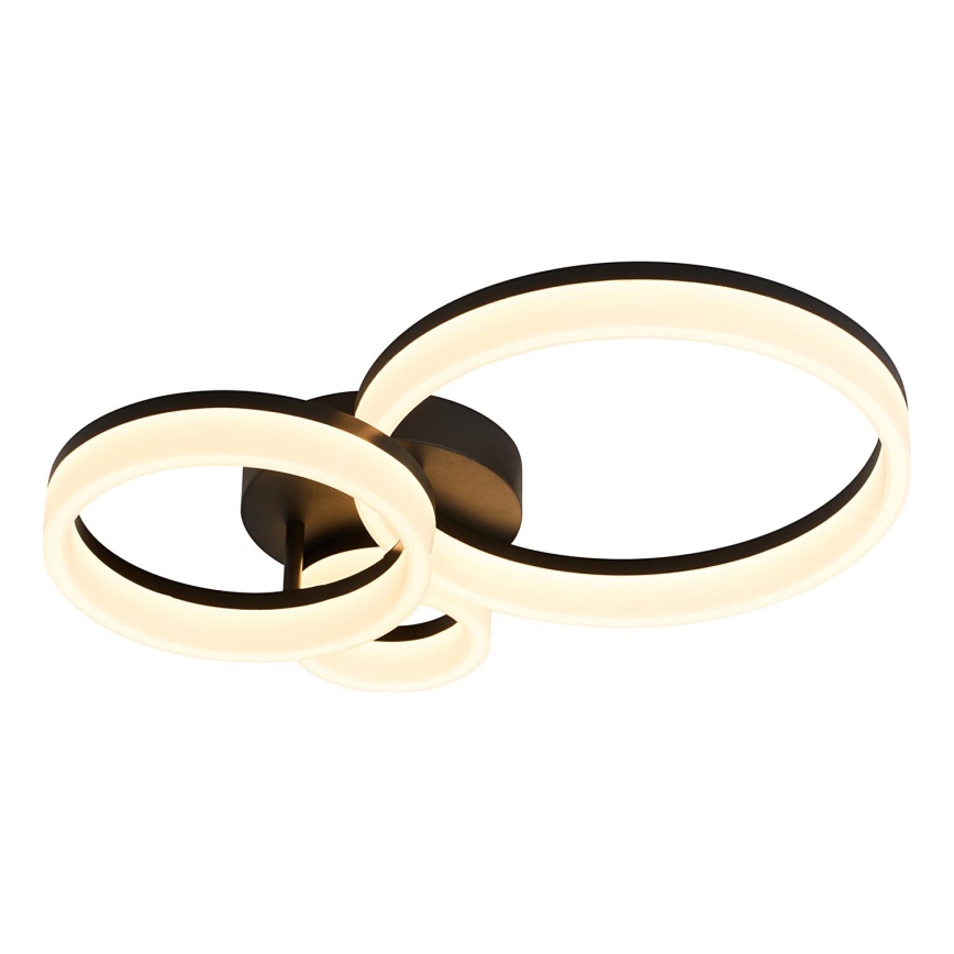 Rabalux - Светодиодный потолочный светильник LED/24W/230V 3000/4000/6500K черный 38x51 см