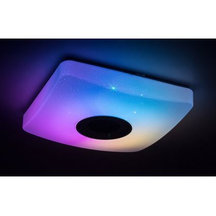 Rabalux - Светодиодный потолочный RGB-светильник с регулированием яркости и датчиком LED/18W/230V 3000-6000K Bluetooth + дистанционное управление