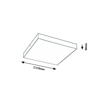 Rabalux - Светодиодный потолочный светильник LED/18W/230V 3000-6000K IP44 черный