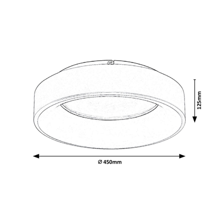 Rabalux - Светодиодный потолочный светильник с регулированием яркости LED/24W/230V круглый 3000-6000K + дистанционное управление