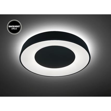 Rabalux - Светодиодный потолочный светильник с регулированием яркости LED/38W/230V черный 3000-6500K + дистанционное управление