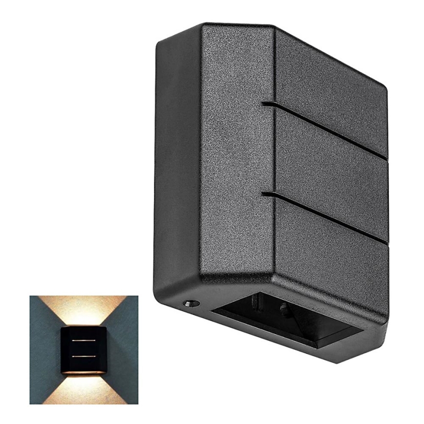 Rabalux - Светодиодный уличный настенный светильник LED/6W/230V IP54 черный