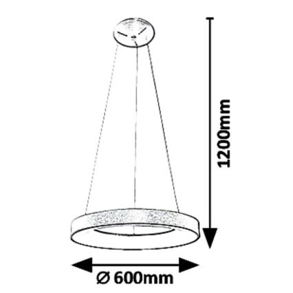 Rabalux - Світлодіодна підвісна люстра CARMELLA LED/50W/230V
