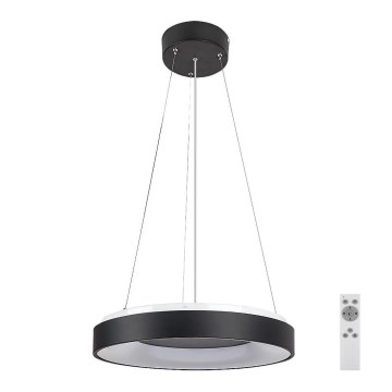 Rabalux - Світлодіодна підвісна люстра з регулюванням яскравості LED/38W/230V 3000-6500K чорний + пульт дистанційного керування