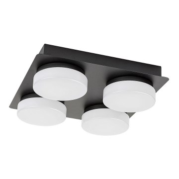 Rabalux - Світлодіодний стельовий світильник для ванної кімнати 4xLED/5,2W/230V IP44 чорний