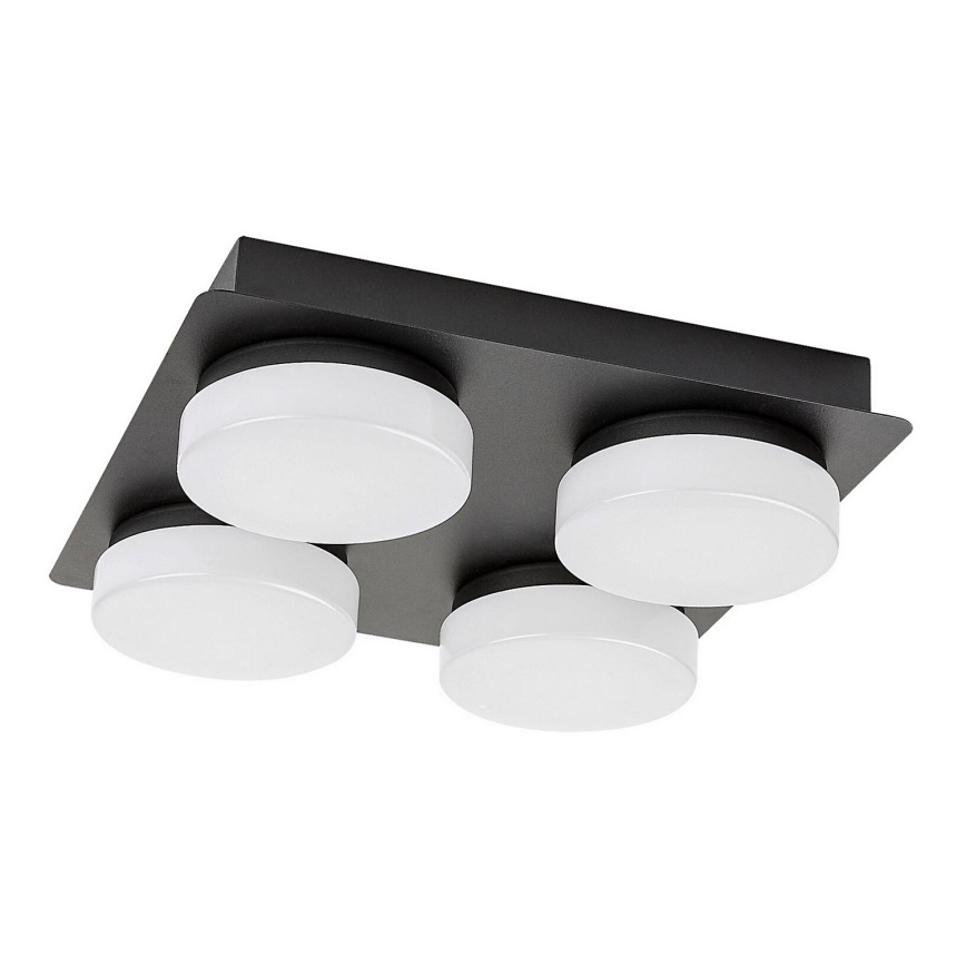Rabalux - Світлодіодний стельовий світильник для ванної кімнати 4xLED/5,2W/230V IP44 чорний