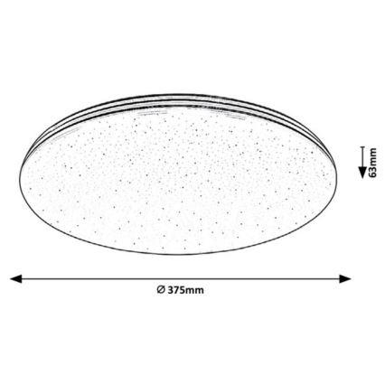 Rabalux - стельовий світильник для ванної кімнати LED/30 Вт/230 В IP44 діаметр 37,5 см
