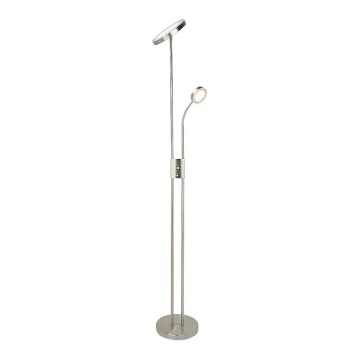 Rabalux - Світлодіодний торшер з регулюванням яскравості LED/18,5W/230V + LED/4,5W матовий хром