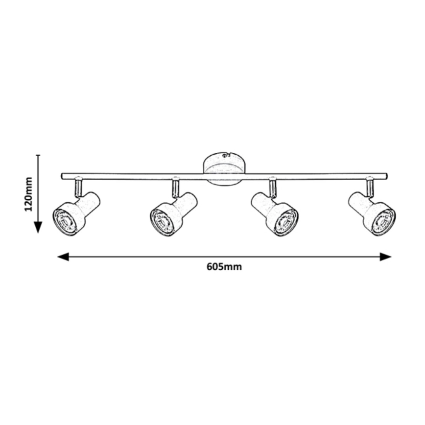Rabalux - Точечный светильник 4xGU10/50W/230V