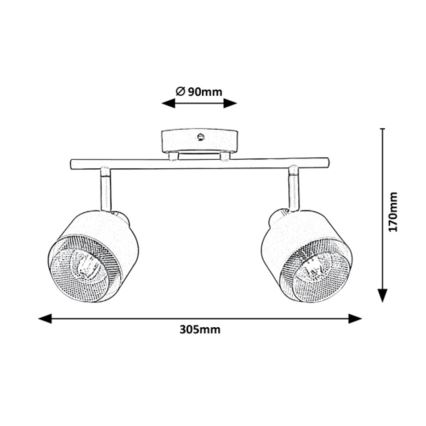 Rabalux - Точковий світильник 2xE14/40W/230V