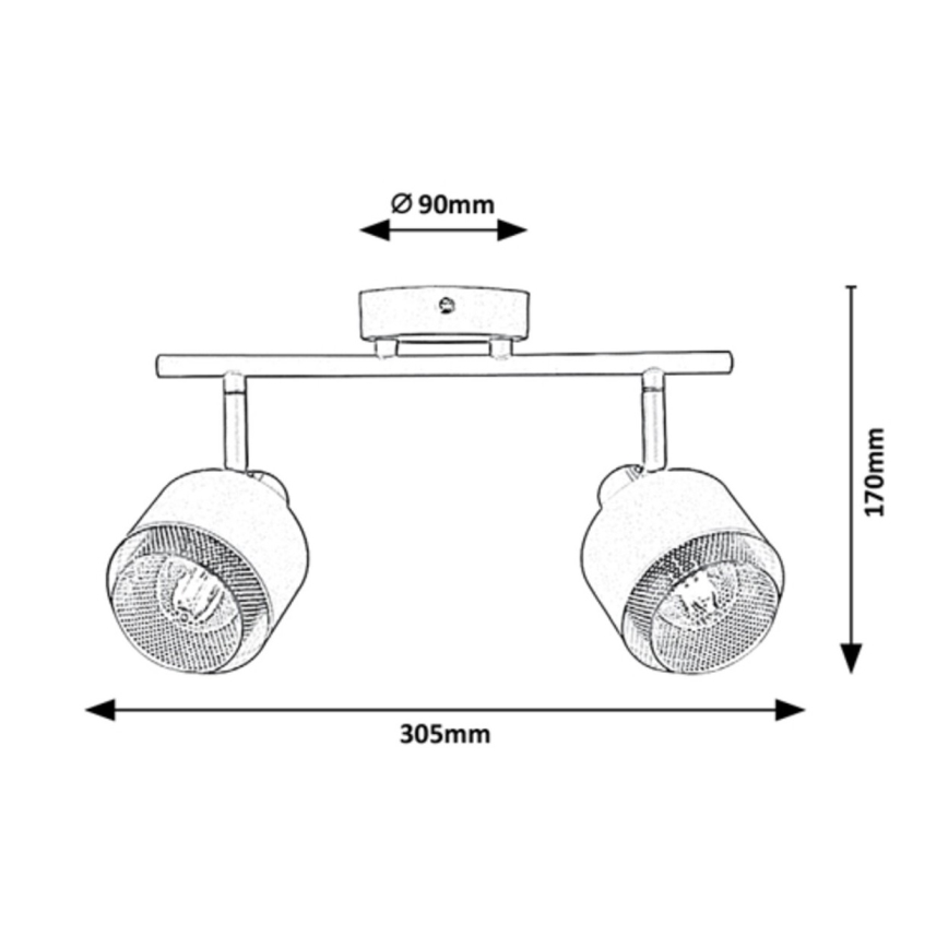 Rabalux - Точковий світильник 2xE14/40W/230V