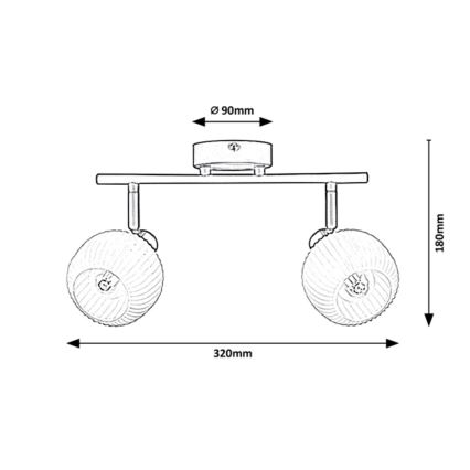 Rabalux - Точковий світильник 2xE14/40W/230V