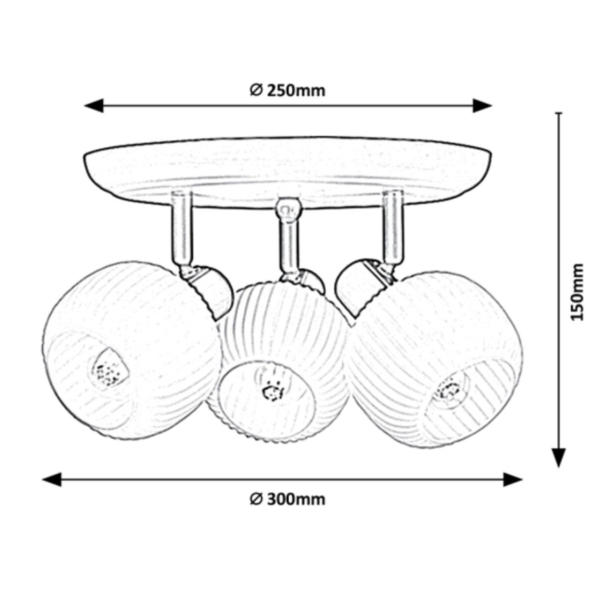 Rabalux - Точковий світильник 3xE14/40W/230V