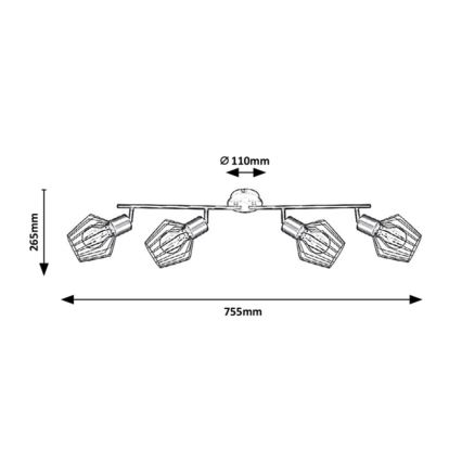 Rabalux - Точковий світильник 4xE27/40W/230V