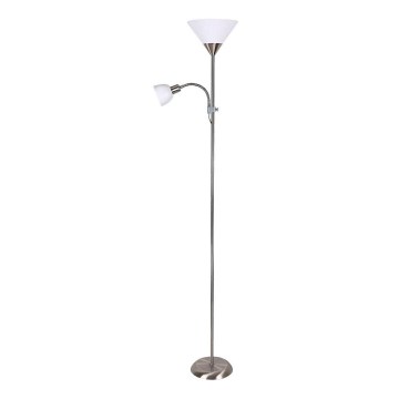 Rabalux - Торшер 1xE27/100W + E14/25W матовый хром/белый