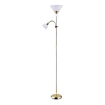 Rabalux - Торшер 1xE27/100W + E14/25W золотистый/белый