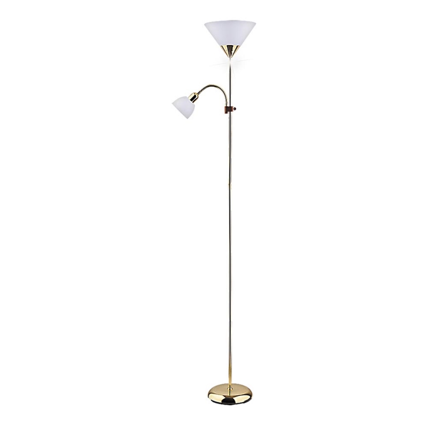 Rabalux - Торшер 1xE27/100W + E14/25W золотистый/белый