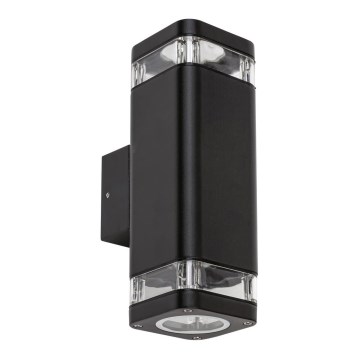 Rabalux - Уличный настенный светильник 2xGU10/25W/230V IP44 черный