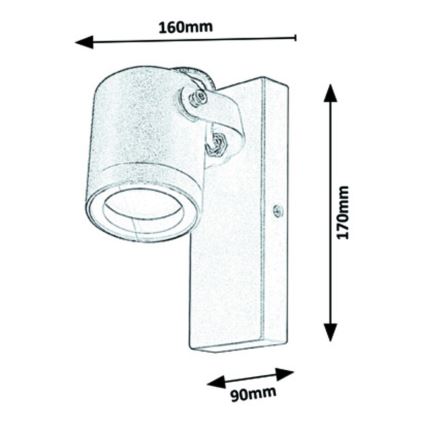 Rabalux - Уличный настенный точечный светильник 1xGU10/35W/230V IP44