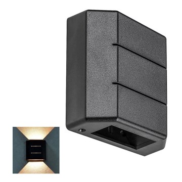 Rabalux - Вуличний настінний LED світильник LED/6W/230V IP54 чорний