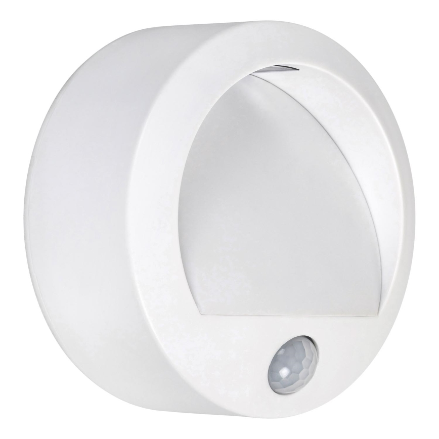 Rabalux - Вуличний світлодіодний настінний світильник з датчиком LED/1,5W/3xAA білий IP44