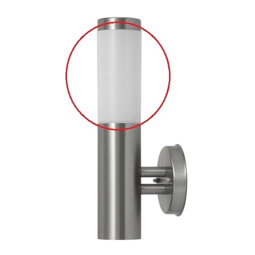 Rabalux - Запасной плафон для уличного светильника INOX TORCH E27 белый