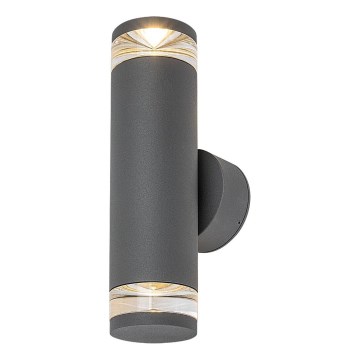 Rabalux - Зовнішній настінний світильник 2xGU10/10W/230V IP54 антрацит