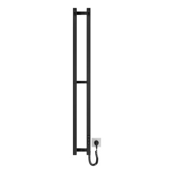 Радіатор для ванної кімнати HF SLIM 80W/230V 117x14 cm чорний, кутастий, IP44