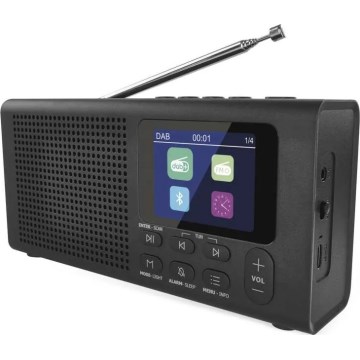 Радио DAB DAB+ FM 3 Вт/5 В/4xAA черное