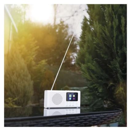 Радио DAB DAB+ FM 3W/5V/4xAA белый