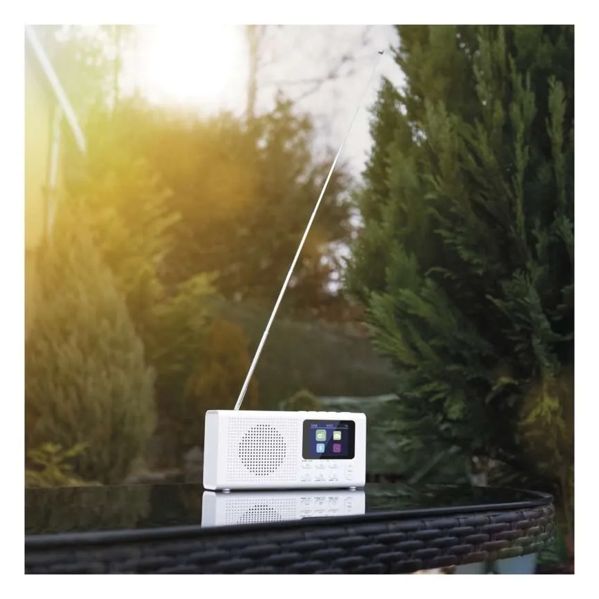 Радио DAB DAB+ FM 3W/5V/4xAA белый