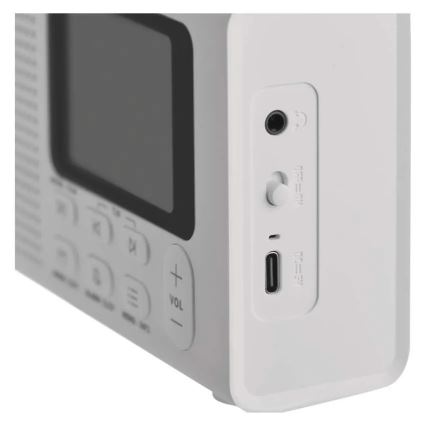 Радио DAB DAB+ FM 3W/5V/4xAA белый
